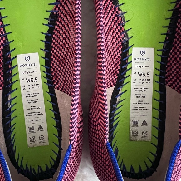 Rothy’s Pointed Toe Flats rose double stitch - Picture 3 of 8